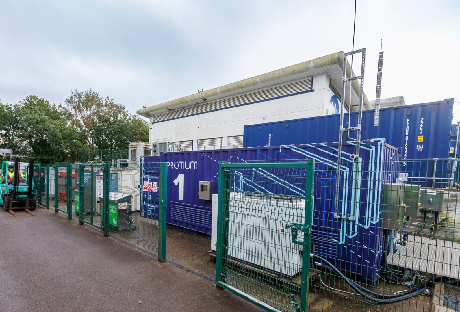 Hydrogen Research Centre facilities and Protium Pioneer 1 at Baglan Energy Park